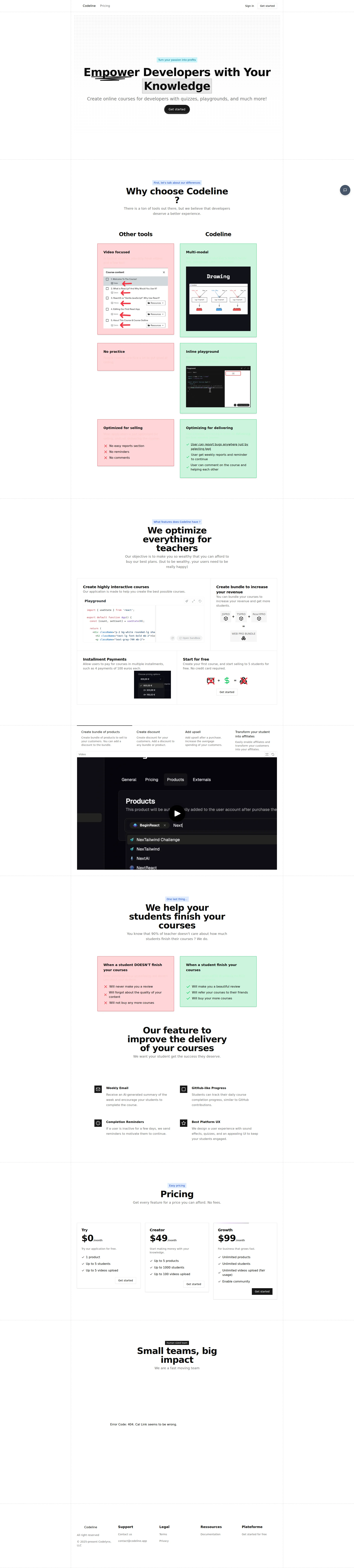 Capture d'écran du site codeline.app — analyse RoastMySite
