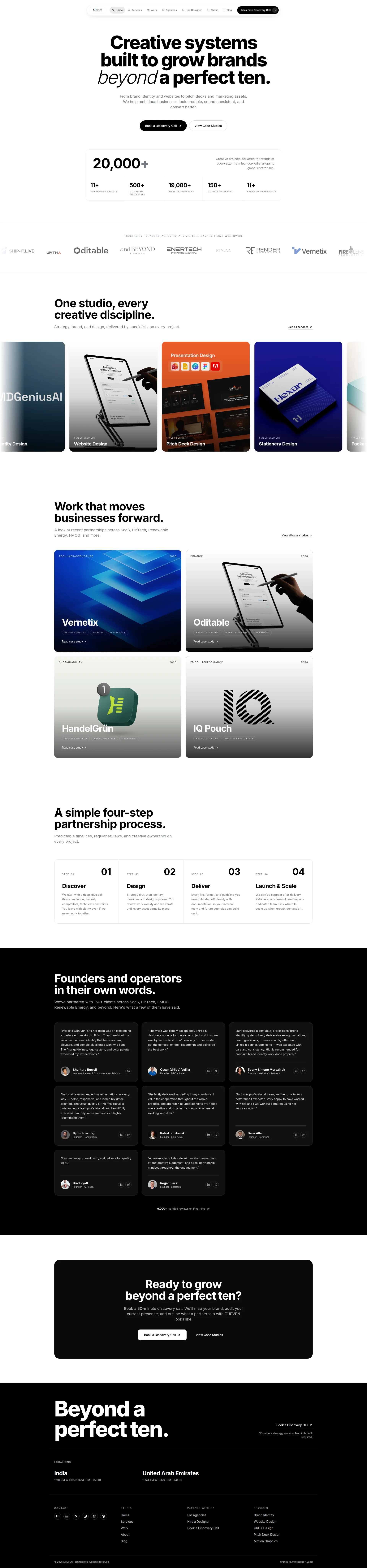 Capture d'écran du site e11even-technologies.com — analyse RoastMySite