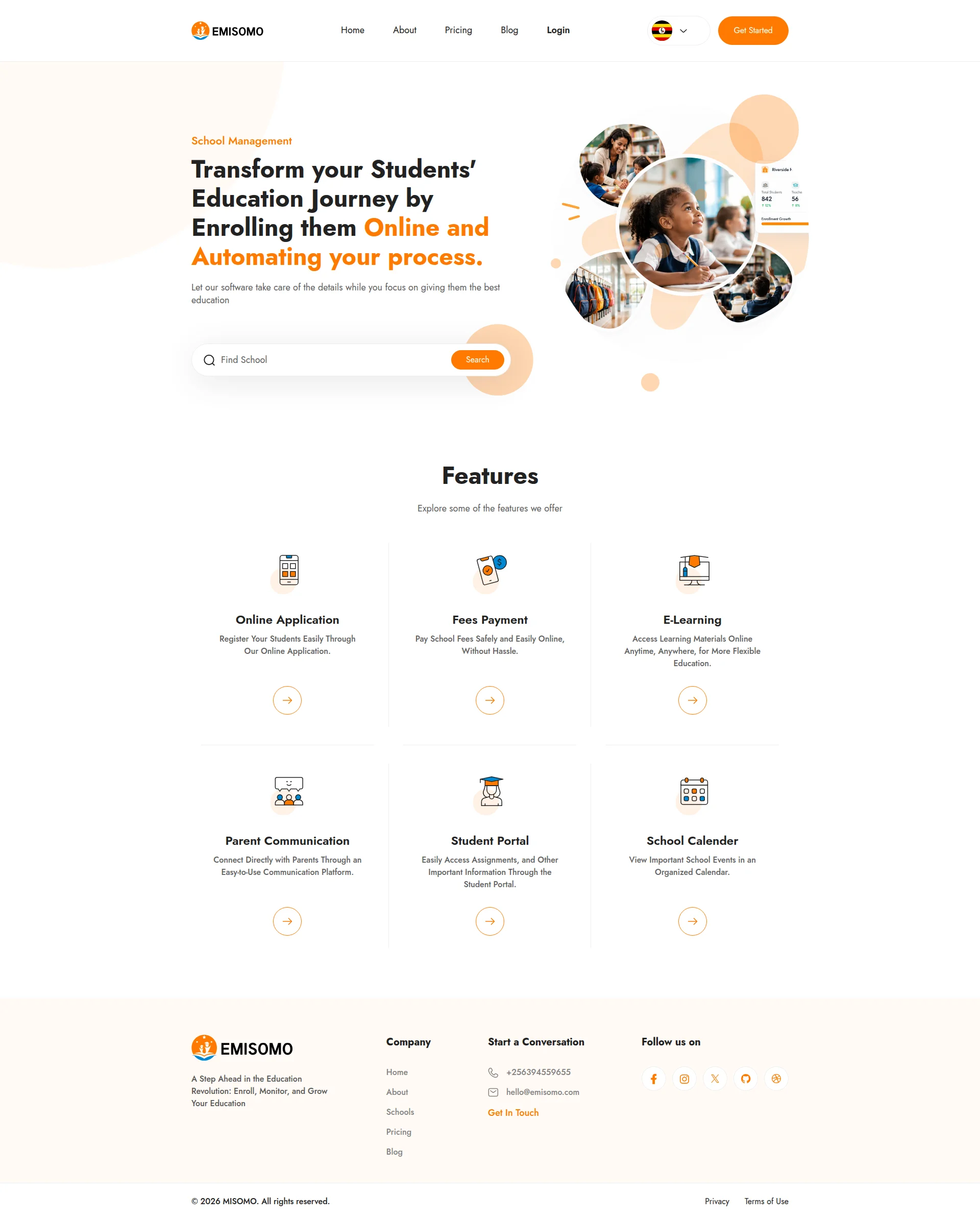 Capture d'écran du site emisomo.com — analyse RoastMySite