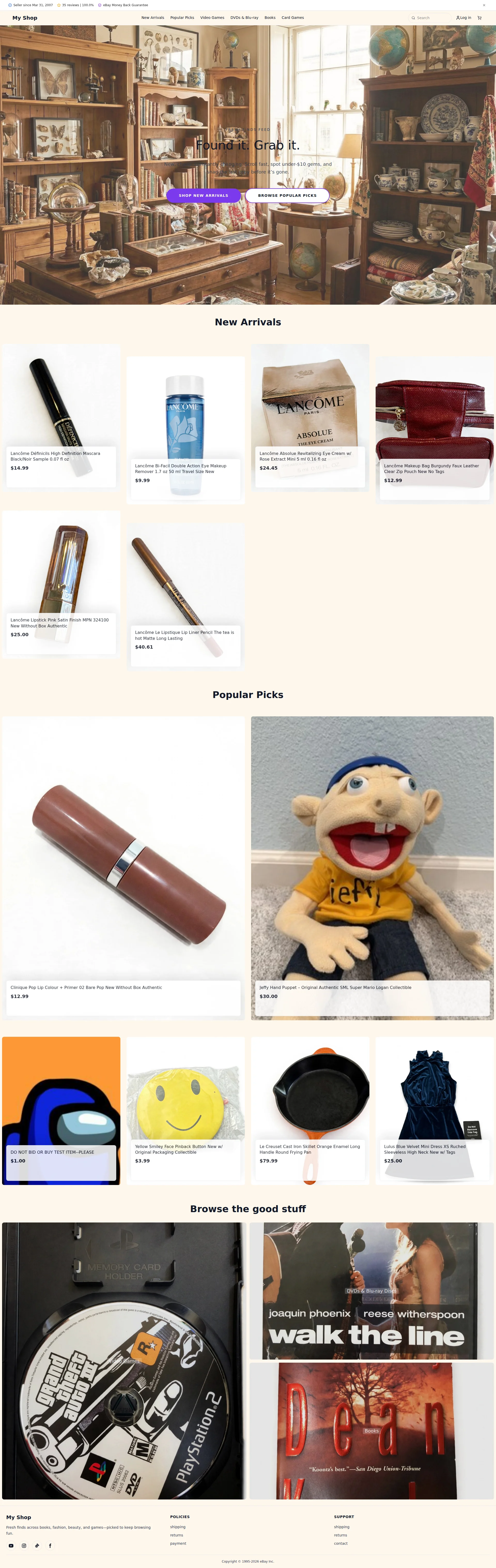 Capture d'écran du site happylife11.shop — analyse RoastMySite