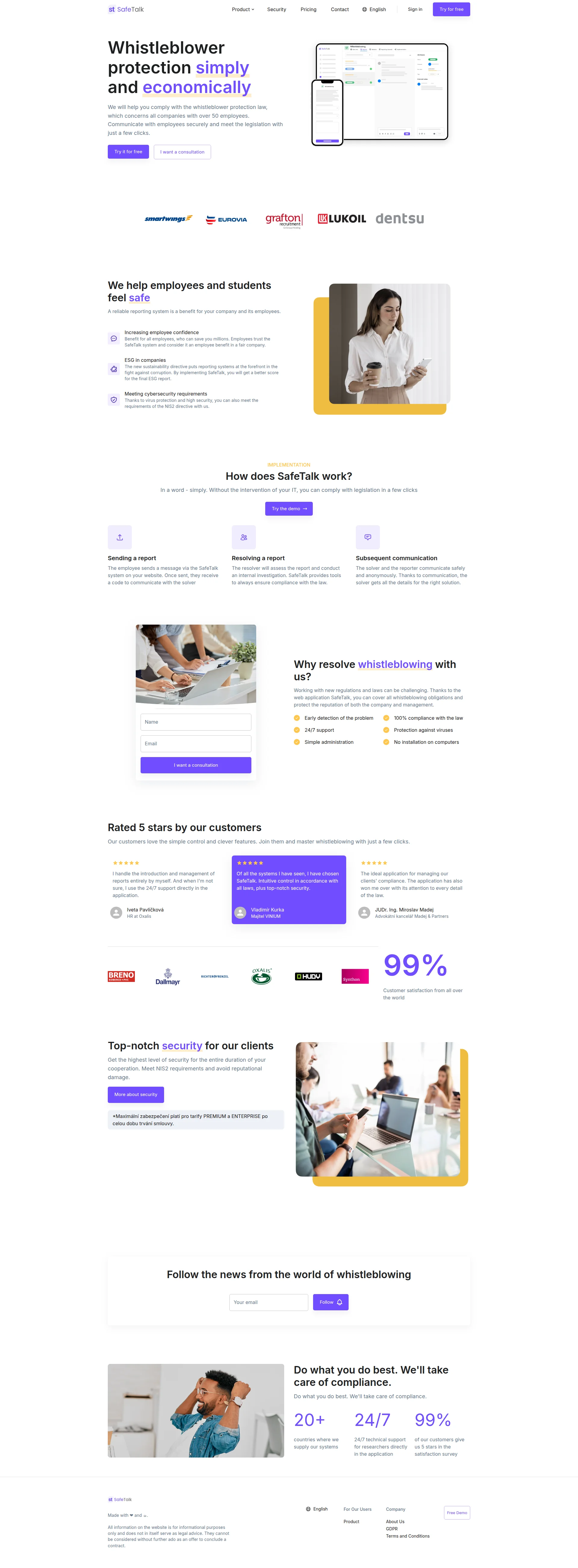 Capture d'écran du site safetalk.io — analyse RoastMySite