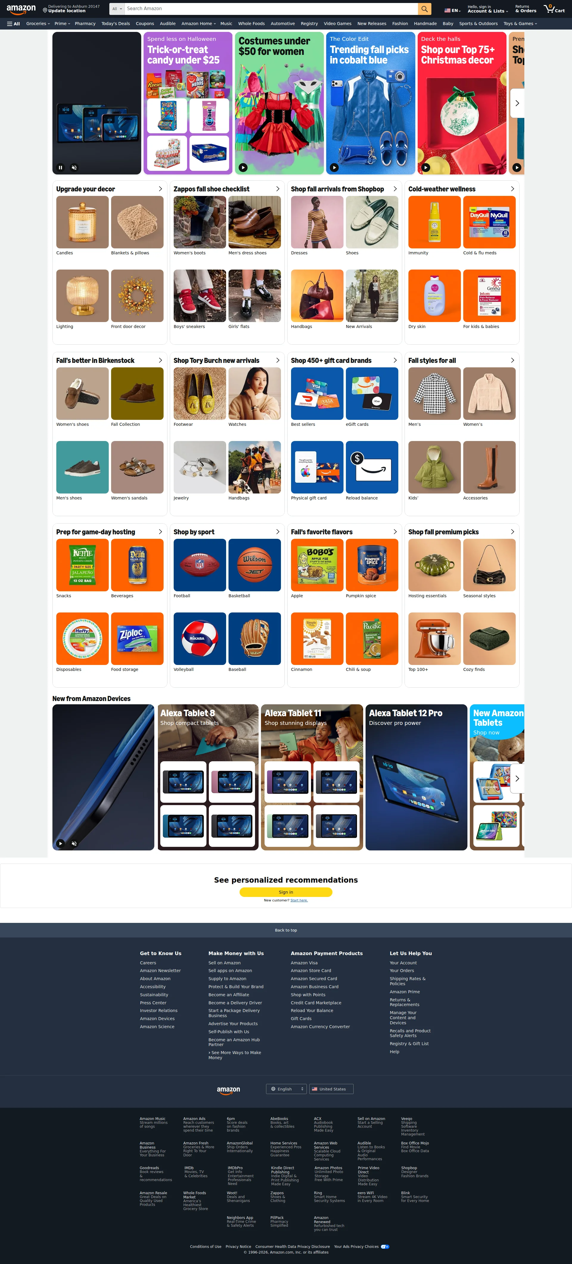 Capture d'écran du site www.amazon.com — analyse RoastMySite